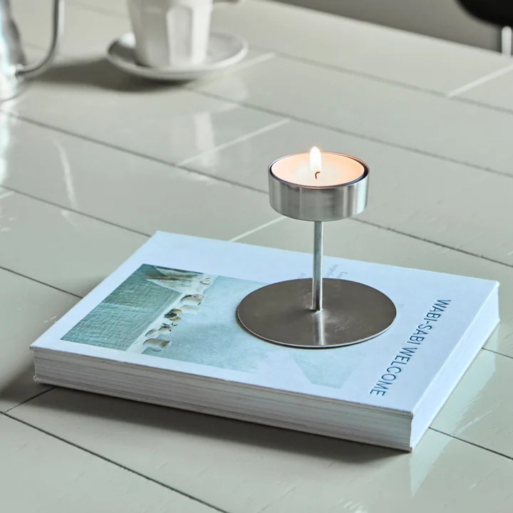 House Doctor - Anit theelichthouder, Ø 10 x H 10,5 cm, zilver