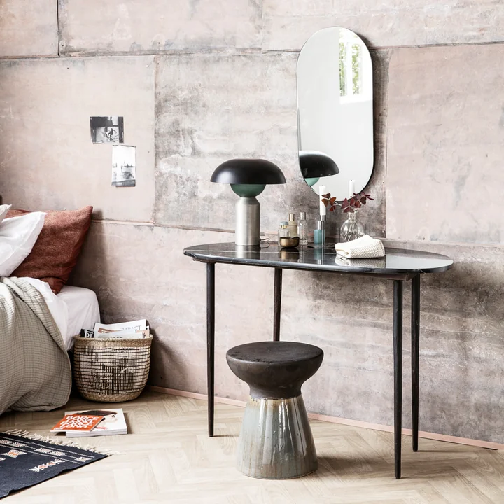 House Doctor - Eda bureau, marmer, zwart