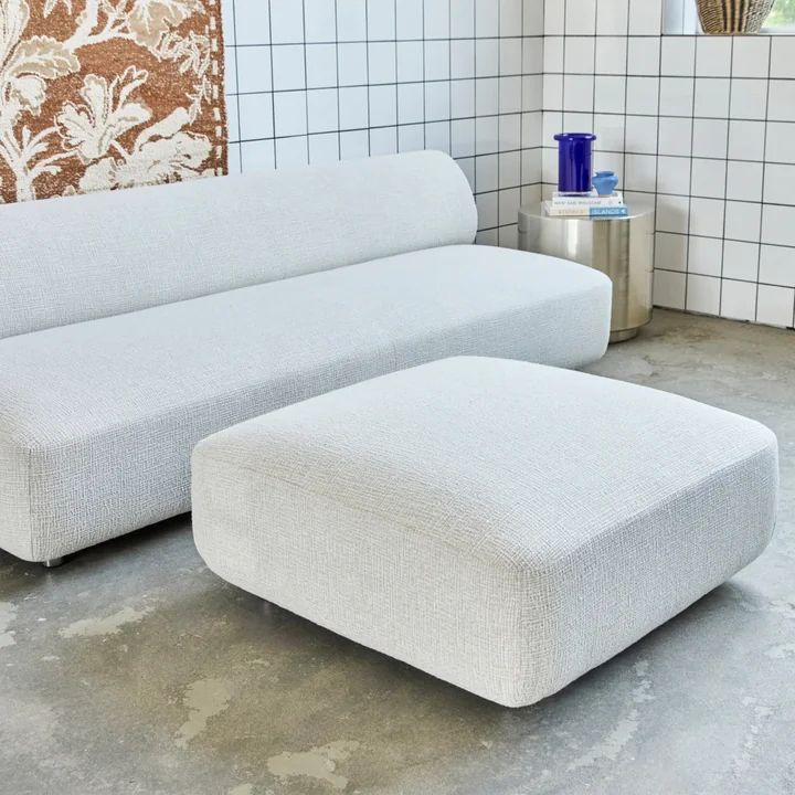 House Doctor - Feel poef, gebroken wit