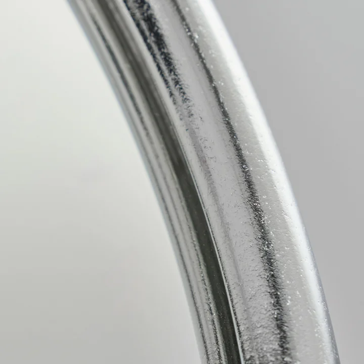 House Doctor - Beeld staande spiegel op wieltjes, zilver