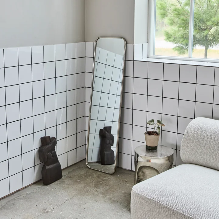 House Doctor - Mirror wandspiegel, 35 x 130 cm, geborsteld zilver