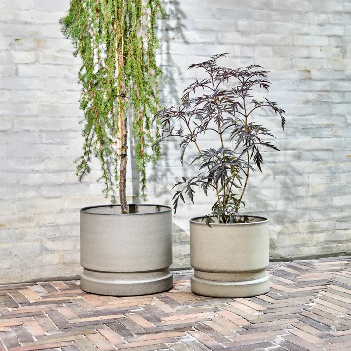 House Doctor - Pepple bloempot, zand (set van 2)