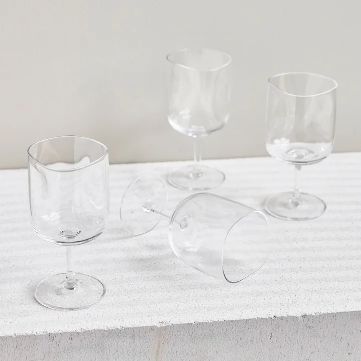 House Doctor - Zandwijnglas, h 16 cm, helder (set van 4)