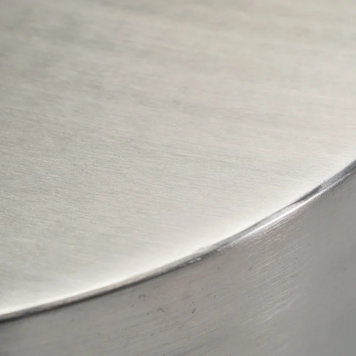 House Doctor - Step Bijzettafel, Ø 50 x H 45,7 cm, geborsteld zilver