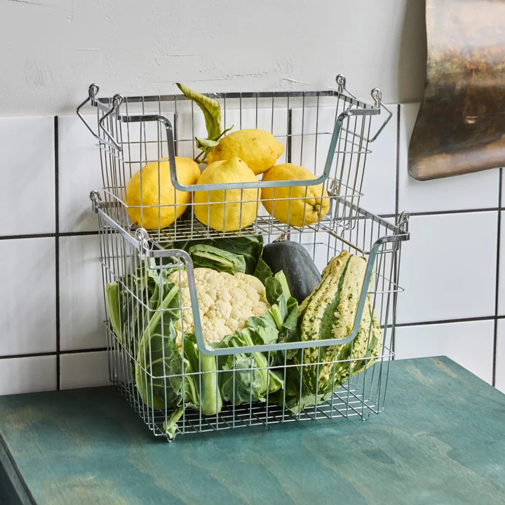 House Doctor - Taw opbergmand, klein en medium, chroom