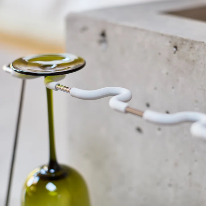 Joseph Joseph - DrySmart Afdruiprek voor wijnglazen, licht steen