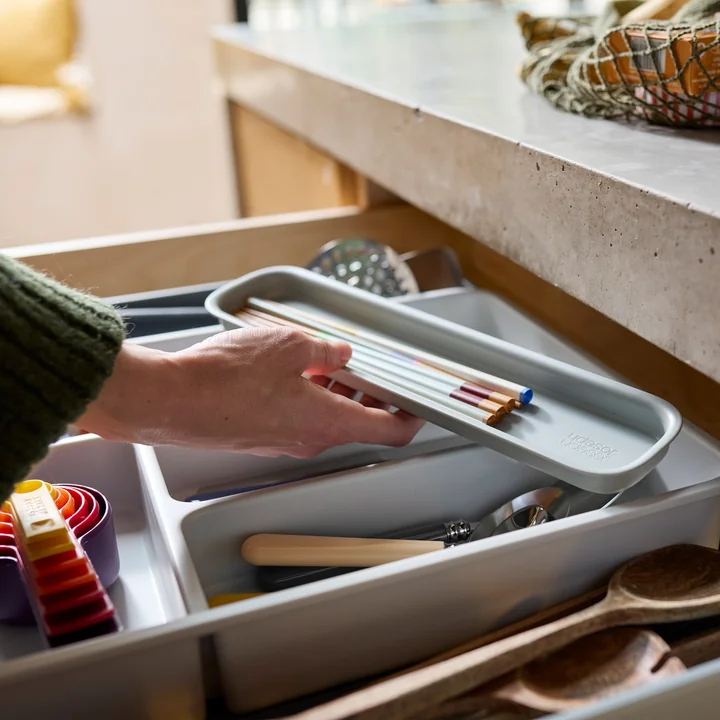 Joseph Joseph - DrawerStore Uitschuifbare organiser (8 vakken), licht steen