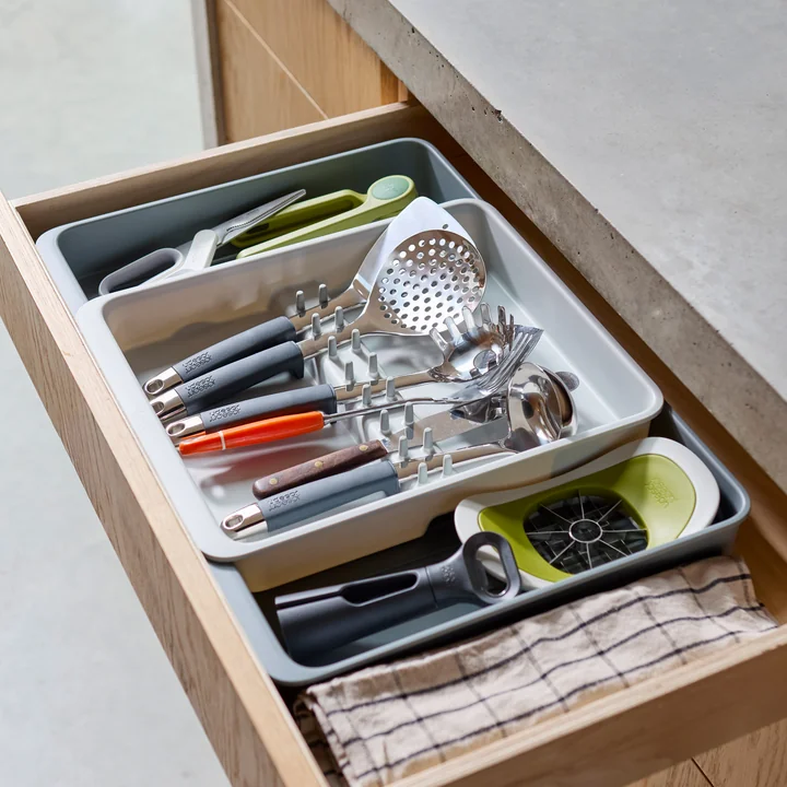 Joseph Joseph - DrawerStore Uittrekbare organiser (4 vakken), lichtsteen