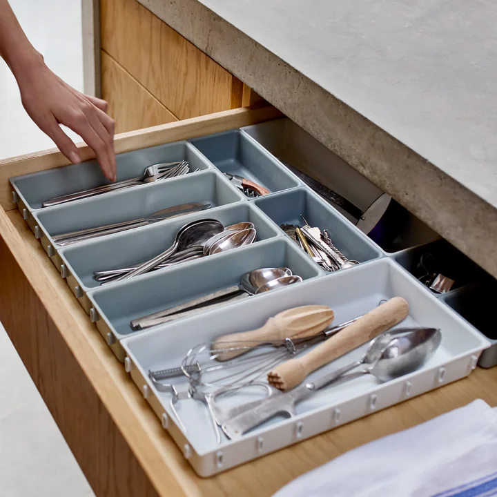 Joseph Joseph - Blox Lade organizerset 10-delig, licht steen