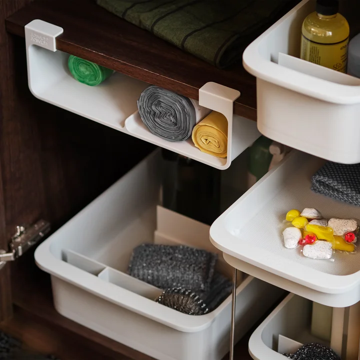 Joseph Joseph - CupboardStore Organiser voor onderkant plank, groot, lichtsteen