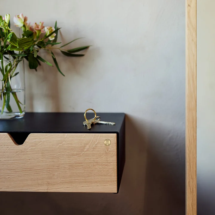 Andersen Meubelen - Keep Wandplank, eiken, zwart