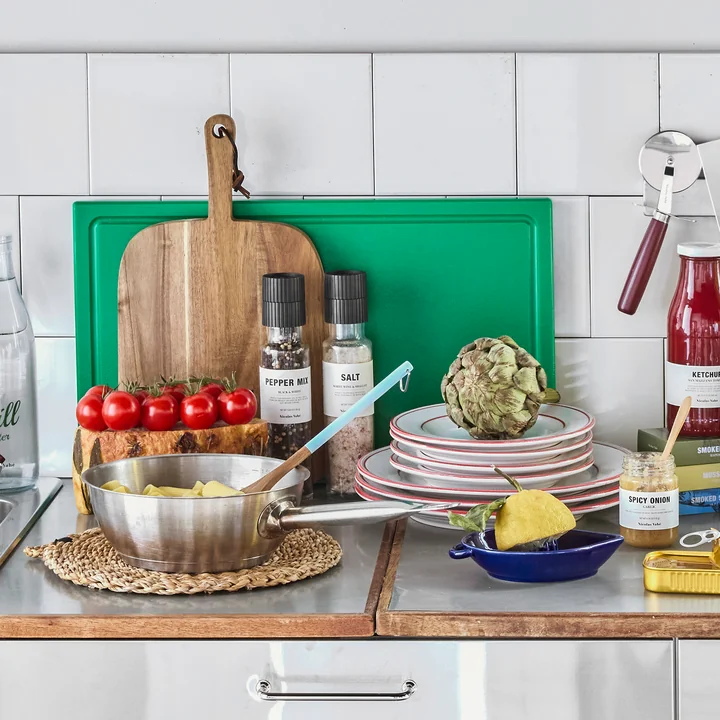 Nicolas Vahé - Cop Snijplank, 50 x 30 cm, groen en bistrobord, rood/wit