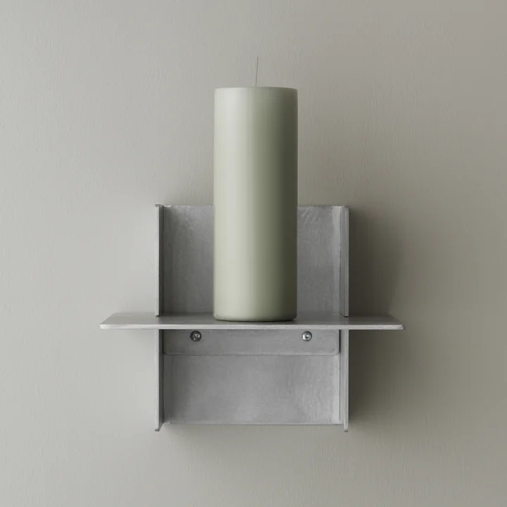 Normann Copenhagen - Alu Wandplank, 25 cm, geborsteld aluminium
