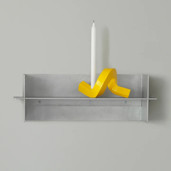 Normann Copenhagen - Alu Wandplank, 60 cm, geborsteld aluminium