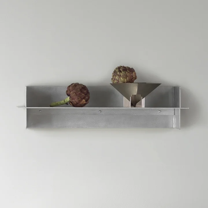 Normann Copenhagen - Alu Wandplank, 80 cm, geborsteld aluminium
