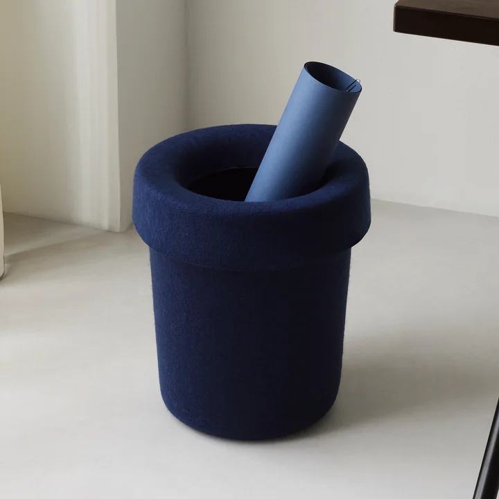Normann Copenhagen - Hide Kantoorafvalbak, donkerblauw