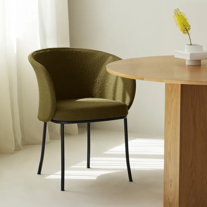 Normann Copenhagen - Knit Fauteuil, zwart / olijf