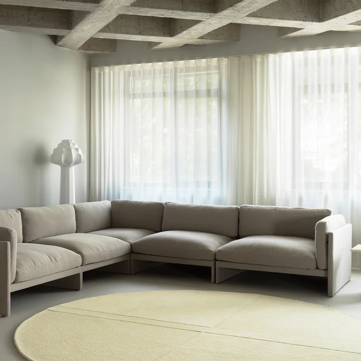 Normann Copenhagen - Level Tapijt, Ø 280 cm, lichtgeel