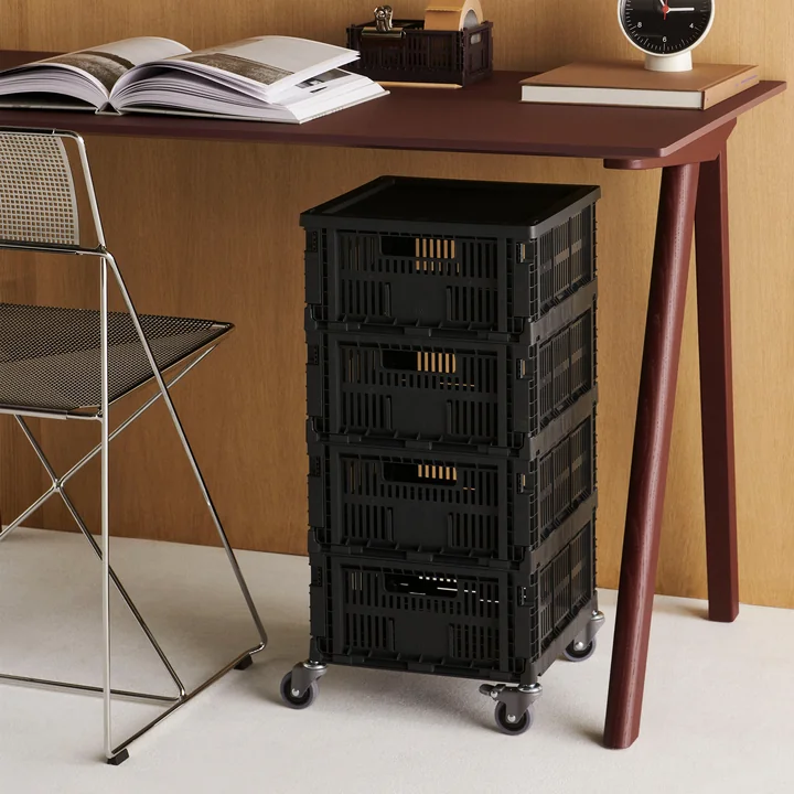 HAY - Verrijdbare sokkel, houtskool, recycled