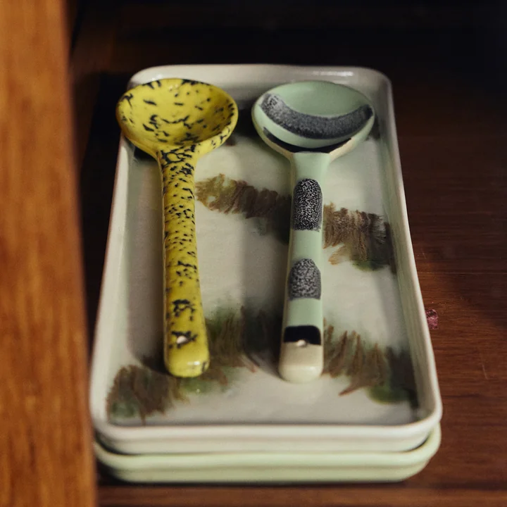 HKliving - 70's Opscheplepel, mijnen (set van 2)