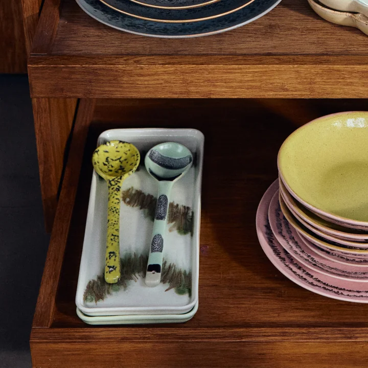 HKliving - 70's Opscheplepel, mijnen (set van 2)