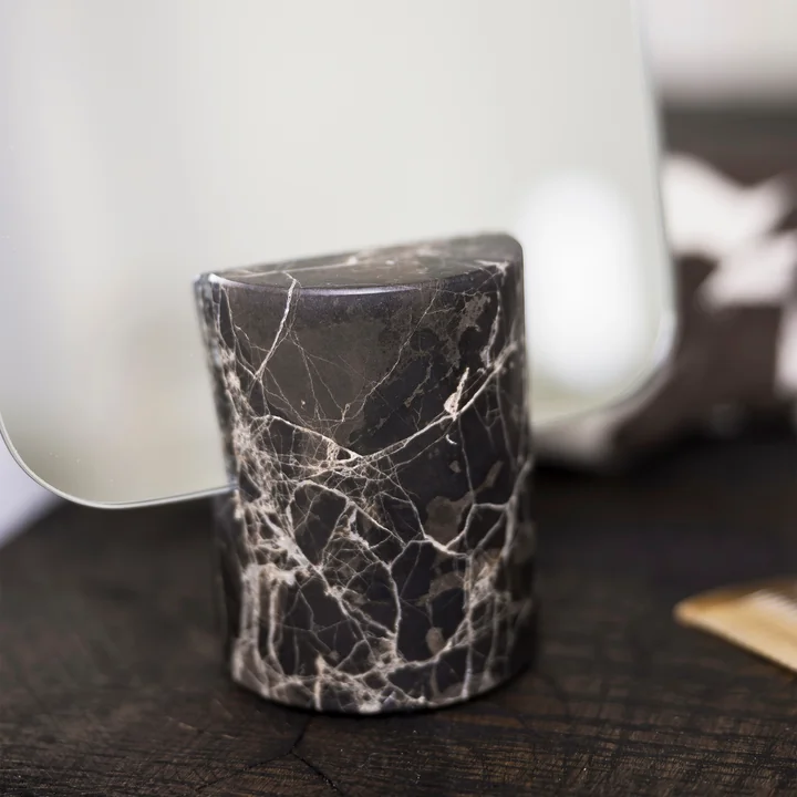 Mette Ditmer - Marble Spiegel, 18 x 30 cm, Ø 8 cm, bruin