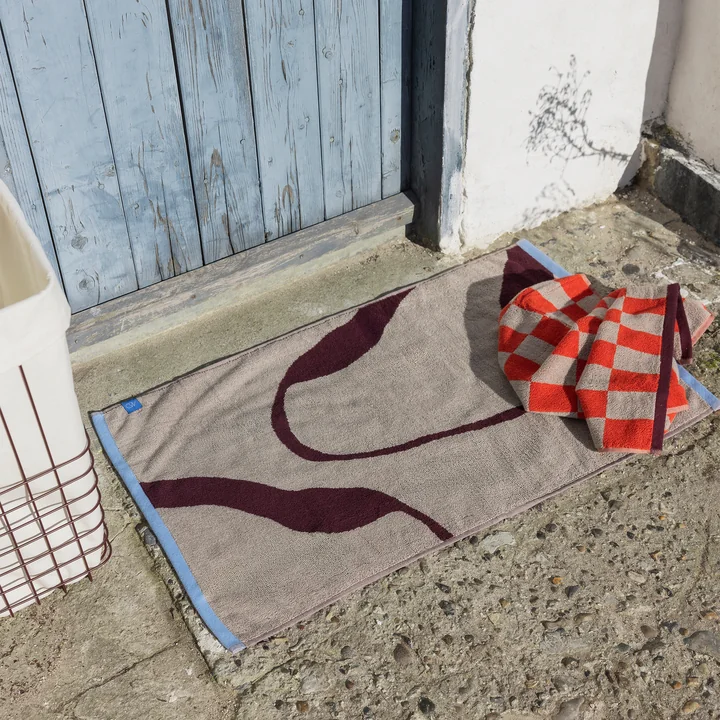 Mette Ditmer - Nova Arte Badmat 50 x 80 cm, wijn / zand