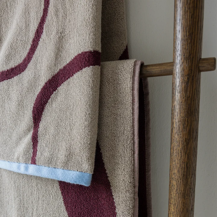 Mette Ditmer - Nova Arte Handdoeken, wijn/zand