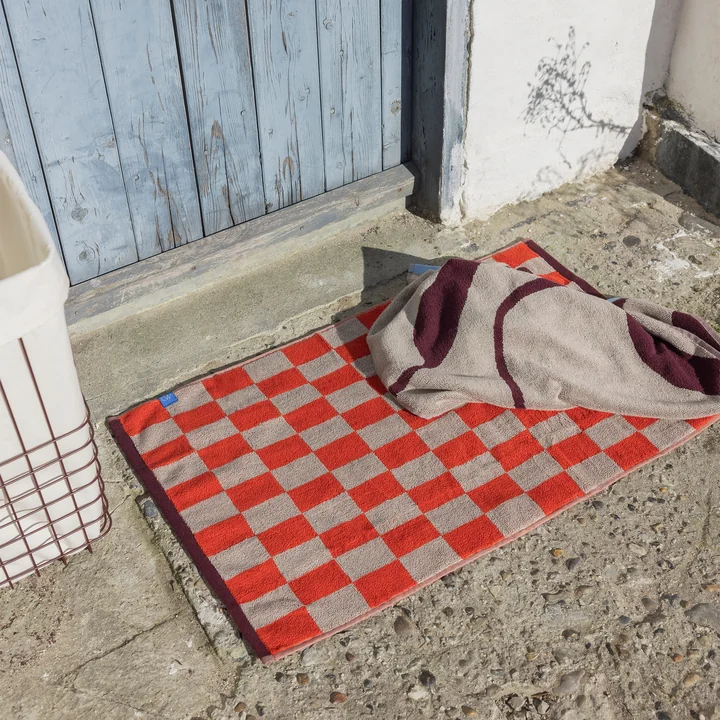 Mette Ditmer - Retro Badmat, 50 x 80 cm, donker oranje