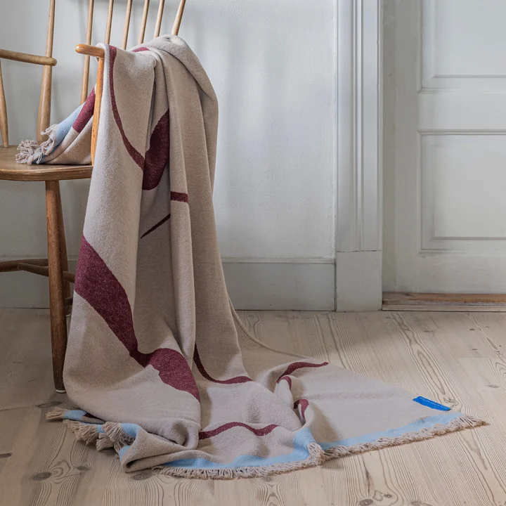 Mette Ditmer - Studio Deken, 130 x 175 cm, wijn