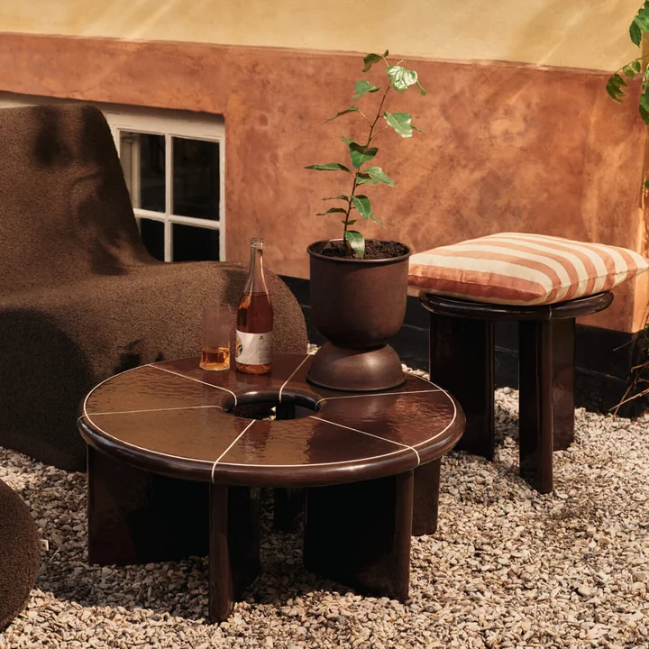 Ferm Living - Hourglass Bloempot extra-klein, Ø 21 x H 30 cm, roest