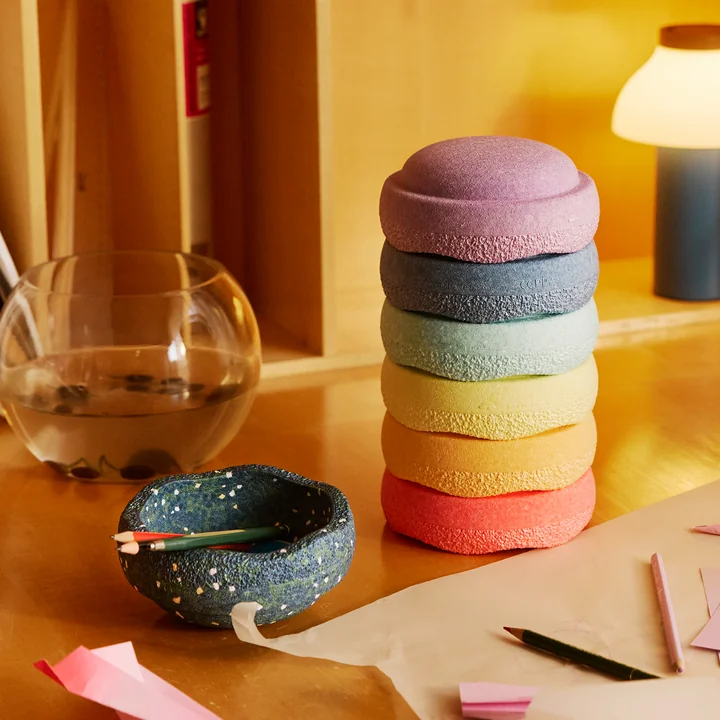 Stapelstein® - Original Mini, Lente Special regenboog pastel (set van 7)