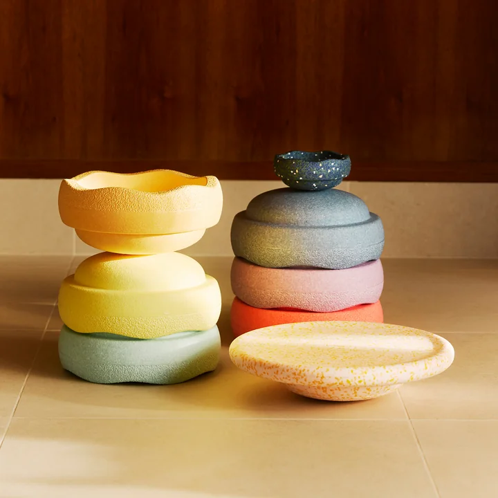 Stapelstein® - Veer Special Rainbow Set pastel, veelkleurig (set van 8) (bord + mini-origineel)