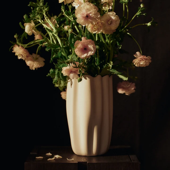 Ferm Living - Nium Vaas, H23 cm, gebroken wit