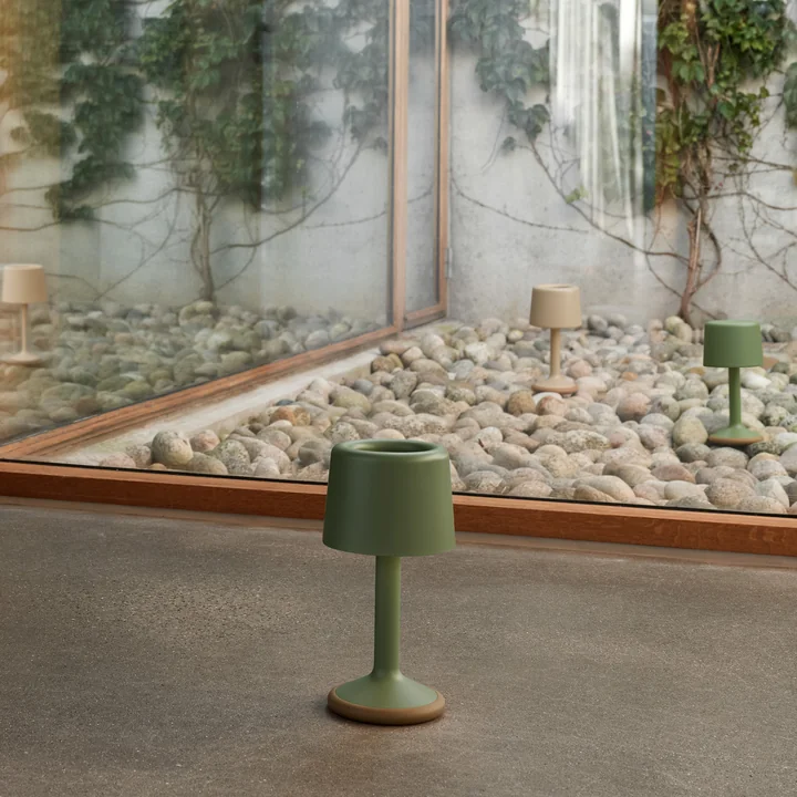 HOUE - Luu LED oplaadbare lamp op zonne-energie, olijfgroen