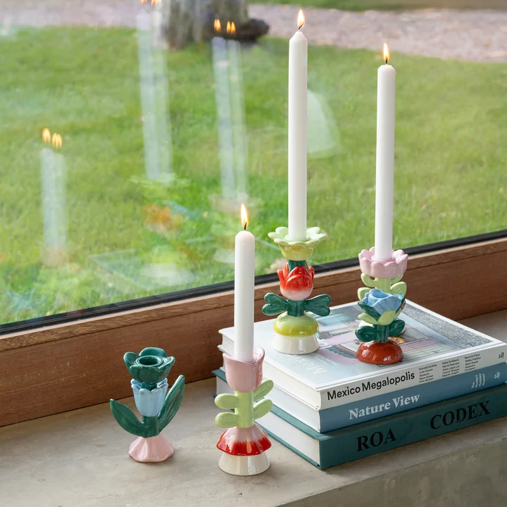 & klevering - Bloemen kandelaar