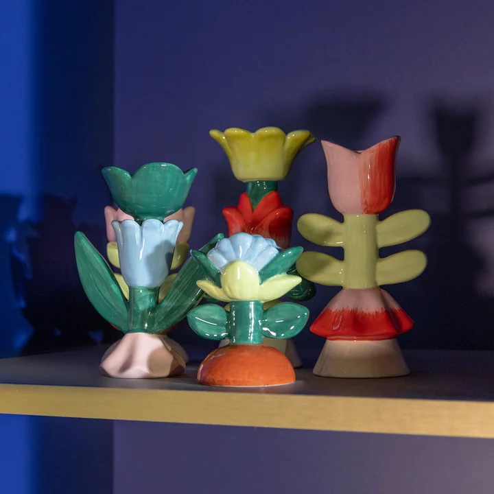 & klevering - Bloemen kandelaar