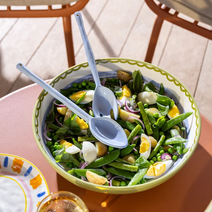 & klevering - Boavista slakom Ø 30 cm, groen en Boavista slabestek, blauw