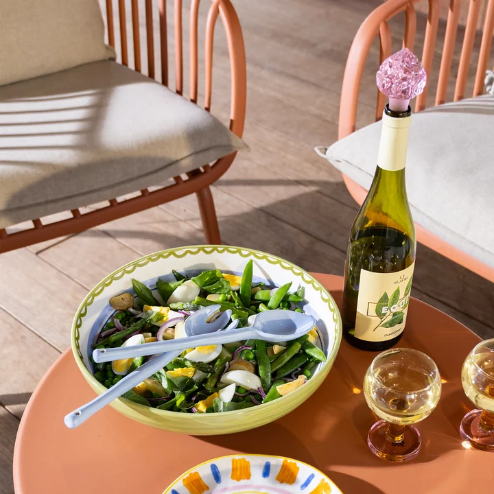 & klevering - Boavista slakom Ø 30 cm, groen en Boavista slabestek, blauw