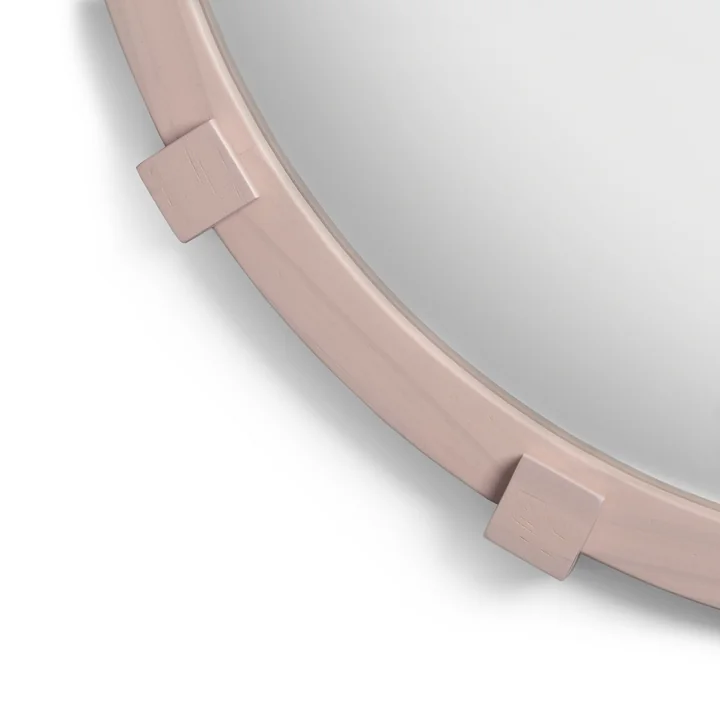 & klevering - Chunk Spiegel, Ø 49,5 cm, roze