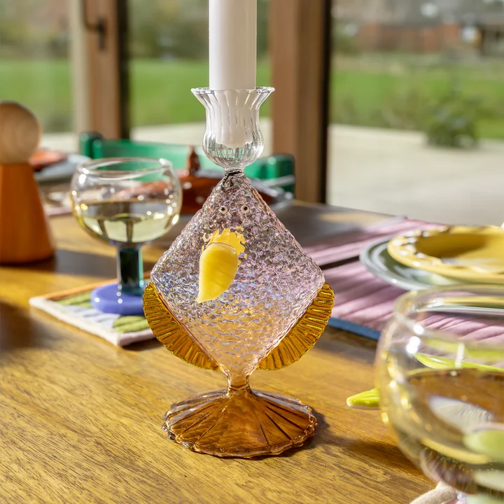 & klevering - Vis kandelaar, roze