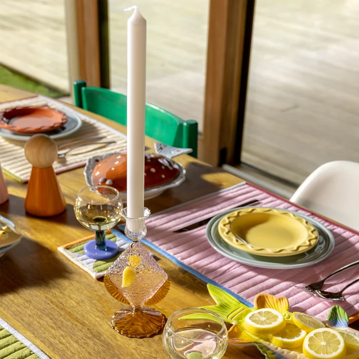 & klevering - Vis kandelaar, roze