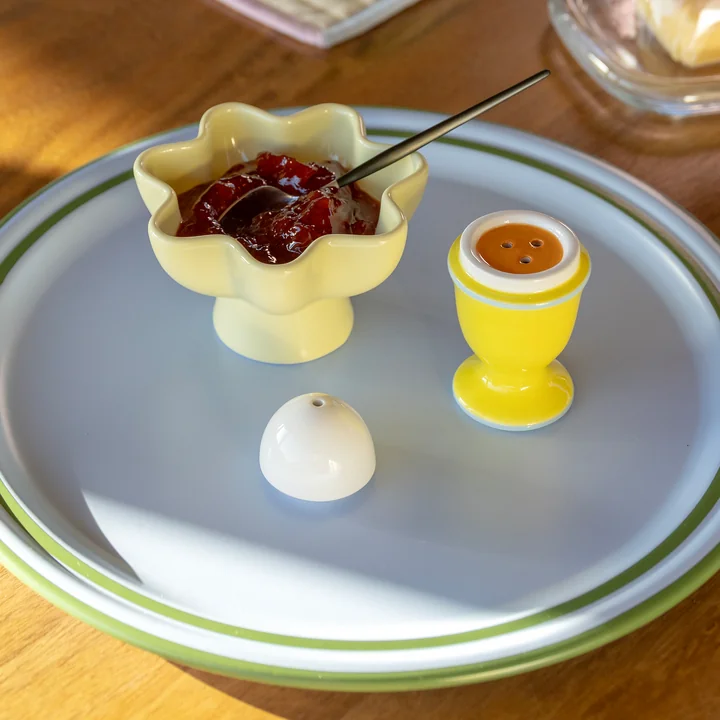 & klevering - Peper- en zoutstel, ei / geel