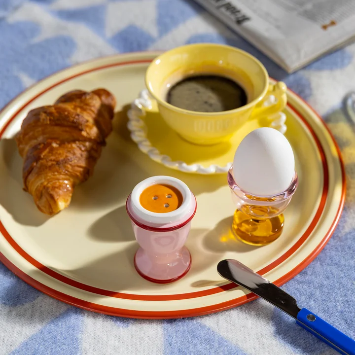 & klevering - Peper- en zoutstel, ei / roze