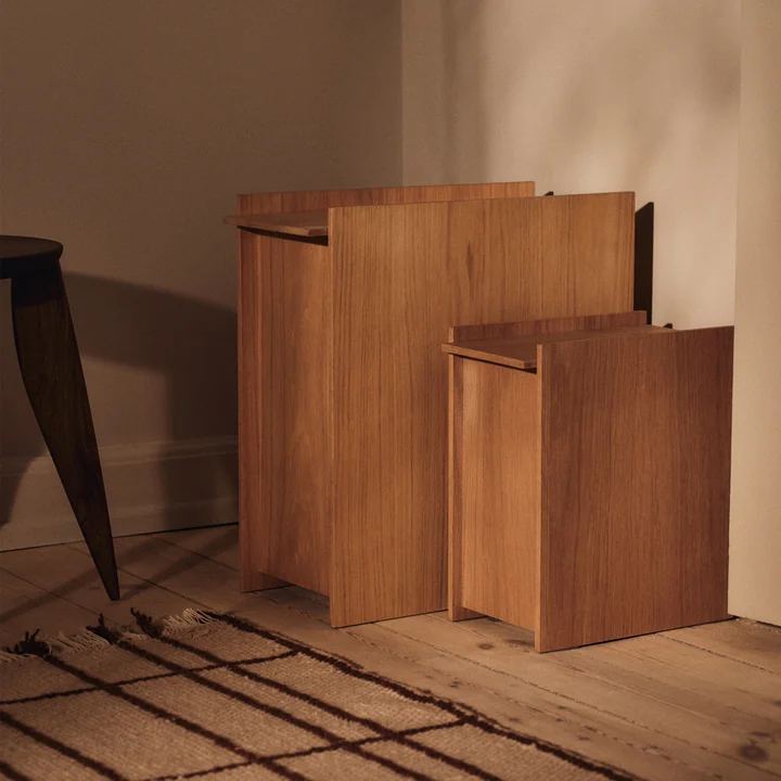 Ferm Living - Sama Afvalbak, eiken