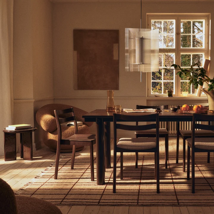 Ferm Living - Sen Tapijt, perkament / kastanje