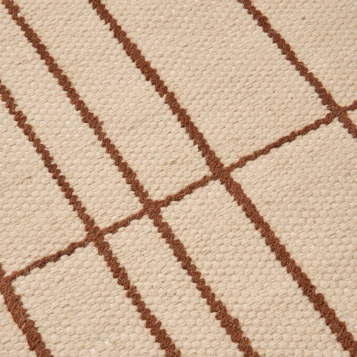 Ferm Living - Sen Tapijt, perkament / kastanje