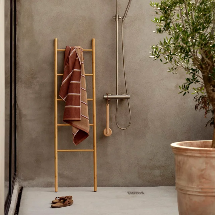 Zone Denmark - Sauna badlaken, 70x140, Terracotta/Camel/Lupine