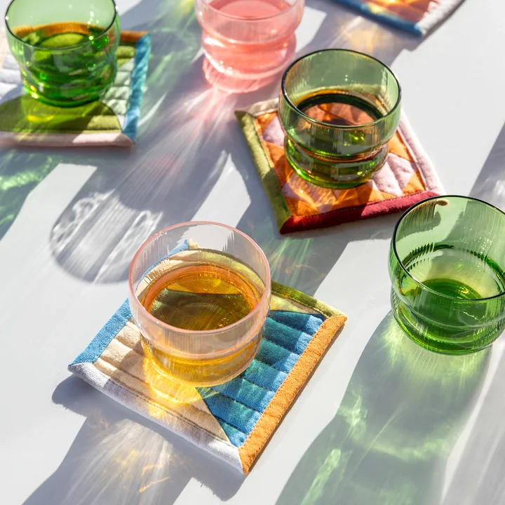 & klevering - Stitch Glazen onderzetter, 12 x 12 cm