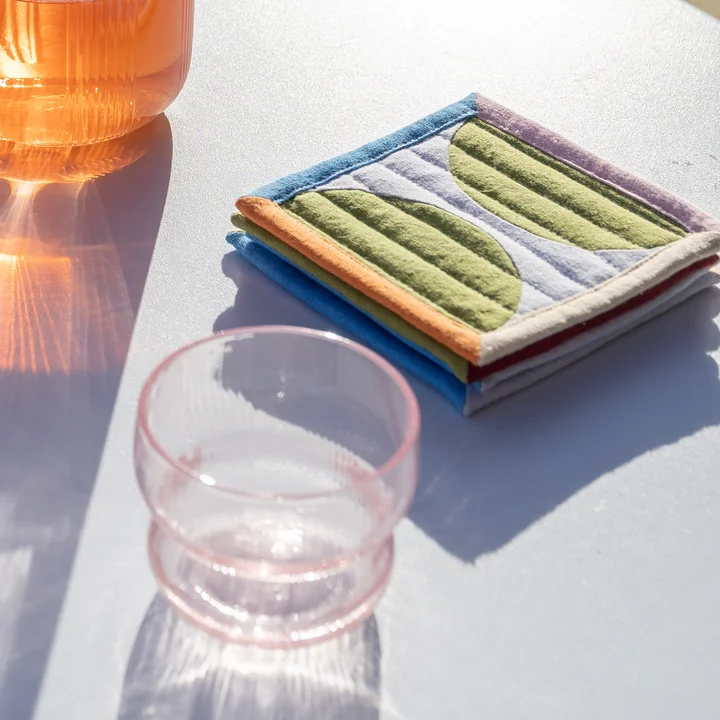 & klevering - Stitch Glazen onderzetter, 12 x 12 cm